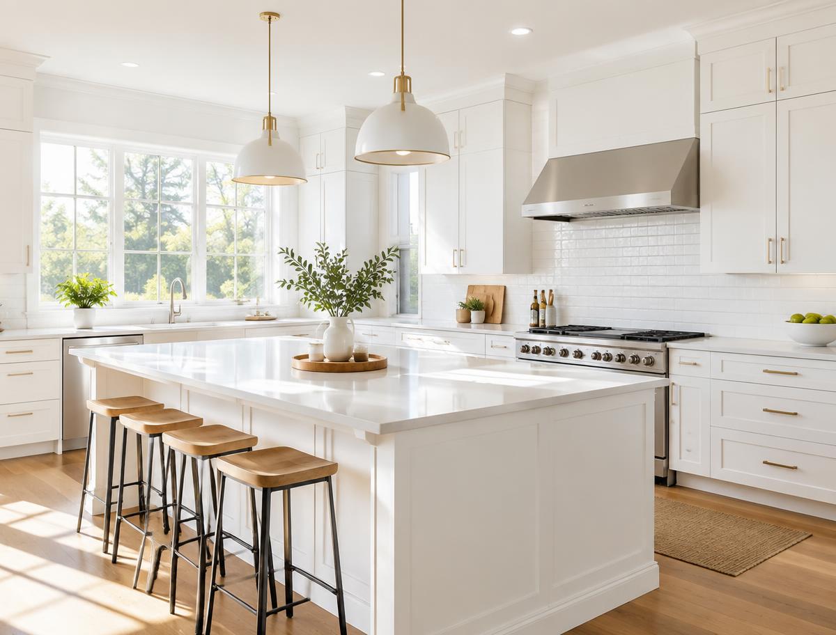 Clean kitchen with tidy countertops